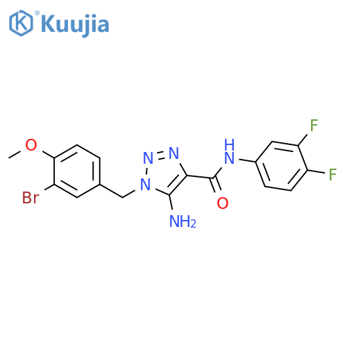 5-amino-1-(3-bromo-4-methoxyphenyl)methyl-N-(3,4-difluorophenyl)-1H-1,2,3-triazole-4-carboxamide structure