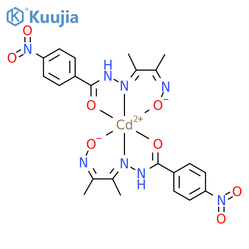 Cadmium, bis[4-nitrobenzoic acid [2-(hydroxyimino)-1-methylpropylidene]hydrazidato]- (9CI) structure