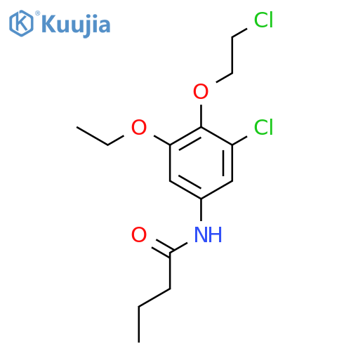 Butanamide, N-[3-chloro-4-(2-chloroethoxy)-5-ethoxyphenyl]- structure