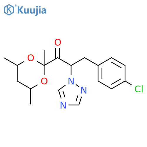 1-Propanone,3-(4-chlorophenyl)-2-(1H-1,2,4-triazol-1-yl)-1-(2,4,6-trimethyl-1,3-dioxan-2-yl)- structure