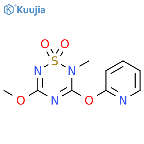 2H-1,2,4,6-Thiatriazine, 5-methoxy-2-methyl-3-(2-pyridinyloxy)-,1,1-dioxide structure