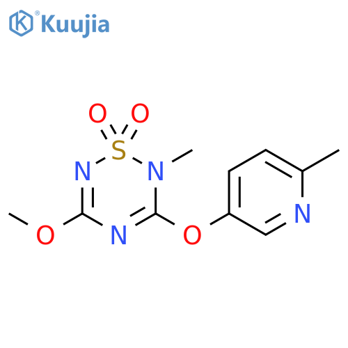 2H-1,2,4,6-Thiatriazine,5-methoxy-2-methyl-3-[(6-methyl-3-pyridinyl)oxy]-, 1,1-dioxide structure