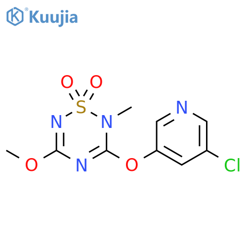 2H-1,2,4,6-Thiatriazine,3-[(5-chloro-3-pyridinyl)oxy]-5-methoxy-2-methyl-, 1,1-dioxide structure