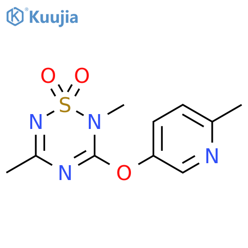 2H-1,2,4,6-Thiatriazine, 2,5-dimethyl-3-[(6-methyl-3-pyridinyl)oxy]-, 1,1-dioxide structure