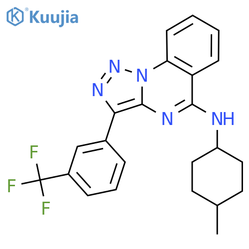 N-(4-methylcyclohexyl)-3-3-(trifluoromethyl)phenyl-1,2,3triazolo1,5-aquinazolin-5-amine structure