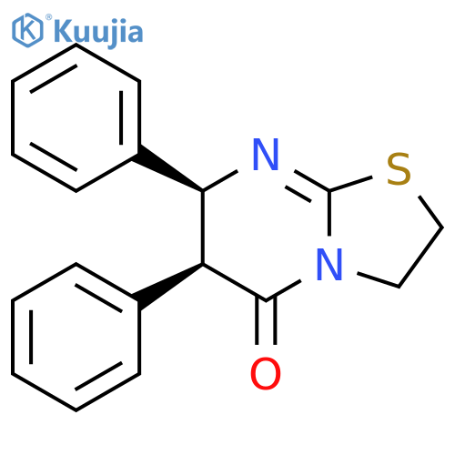 5H-Thiazolo[3,2-a]pyrimidin-5-one, 2,3,6,7-tetrahydro-6,7-diphenyl-, cis- (9CI) structure