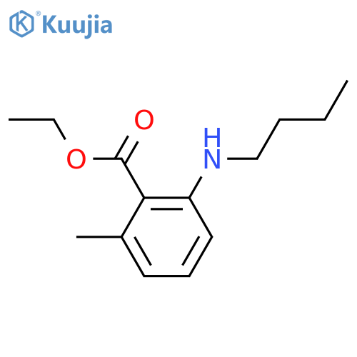 Benzoic acid, 2-(butylamino)-6-methyl-, ethyl ester structure