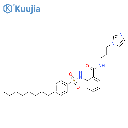 Benzamide, N-[3-(1H-imidazol-1-yl)propyl]-2-[[(4-octylphenyl)sulfonyl]amino]- structure