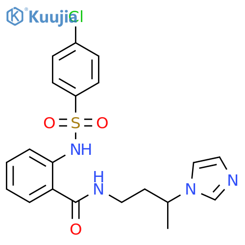 Benzamide, 2-[[(4-chlorophenyl)sulfonyl]amino]-N-[3-(1H-imidazol-1-yl)butyl]- structure