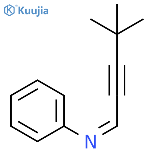 Benzenamine, N-(4,4-dimethyl-2-pentynylidene)-, (Z)- structure