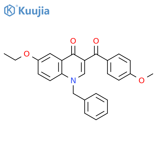 1-Benzyl-6-ethoxy-3-(4-methoxybenzoyl)-1,4-dihydroquinolin-4-one structure