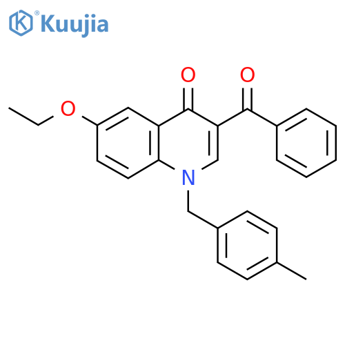 3-benzoyl-6-ethoxy-1-(4-methylphenyl)methyl-1,4-dihydroquinolin-4-one structure