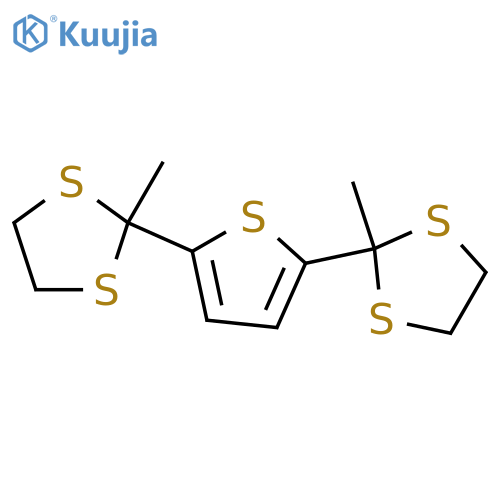 1,3-Dithiolane, 2,2'-(2,5-thiophenediyl)bis[2-methyl- structure