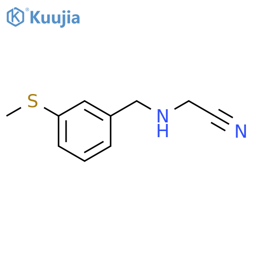 Acetonitrile, [[[3-(methylthio)phenyl]methyl]amino]- structure