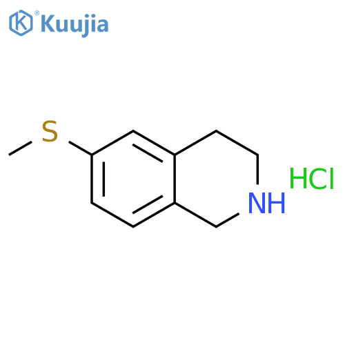 Isoquinoline, 1,2,3,4-tetrahydro-6-(methylthio)-, hydrochloride structure