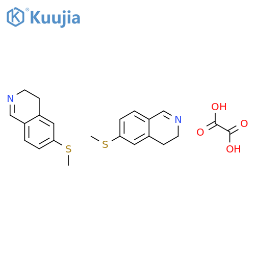 Isoquinoline, 3,4-dihydro-6-(methylthio)-, ethanedioate (2:1) structure