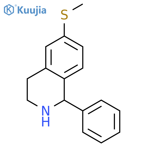 Isoquinoline, 1,2,3,4-tetrahydro-6-(methylthio)-1-phenyl- structure