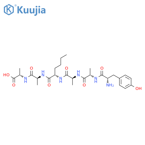 L-Alanine, N-[N-[N-[N-(N-L-tyrosyl-L-alanyl)-L-alanyl]-L-norleucyl]-L-alanyl]- structure