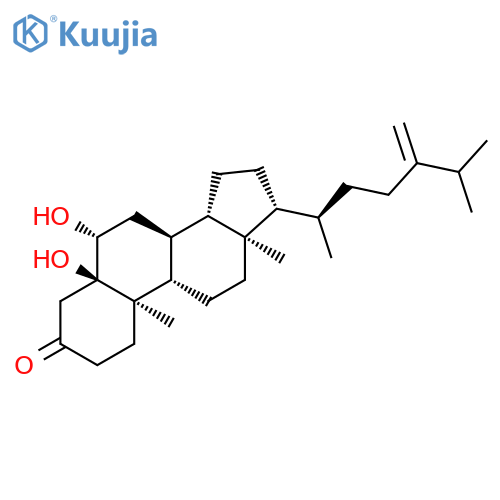 Ergost-24(28)-en-3-one, 5,6-dihydroxy-, (5a,6b)- structure