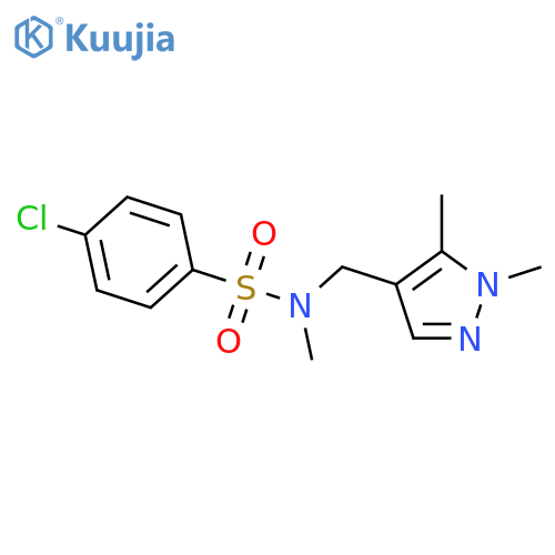 4-Chloro-N-(1,5-dimethyl-1H-pyrazol-4-ylmethyl)-N-methyl-benzenesulfonamide structure