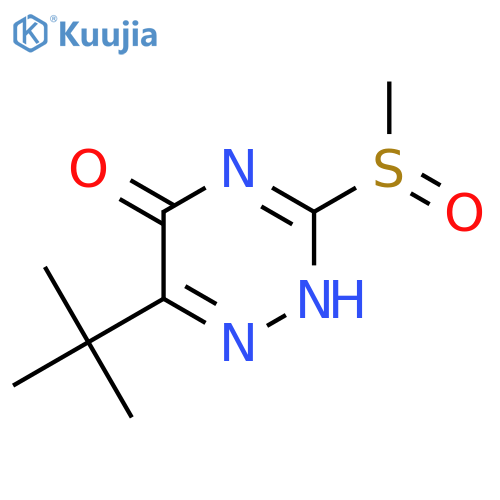 1,2,4-Triazin-5(2H)-one, 6-(1,1-dimethylethyl)-3-(methylsulfinyl)- structure