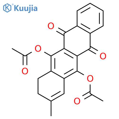 5,12-Naphthacenedione, 6,11-bis(acetyloxy)-7,8-dihydro-9-methyl- structure