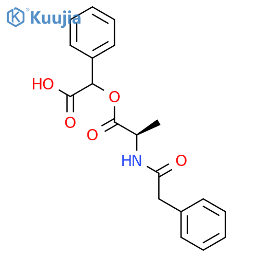 D-ALANINE, N-(PHENYLACETYL)-, CARBOXYPHENYLMETHYL ESTER, (R)- structure
