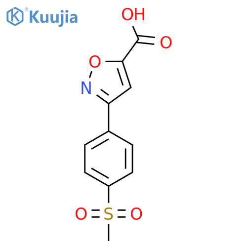 3-(4-Methanesulfonylphenyl)-1,2-oxazole-5-carboxylic acid structure