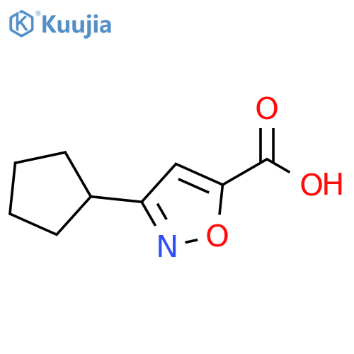 3-cyclopentyl-1,2-oxazole-5-carboxylic acid structure