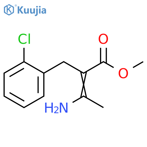 Methyl 3-amino-2-(2-chlorophenyl)methylbut-2-enoate structure