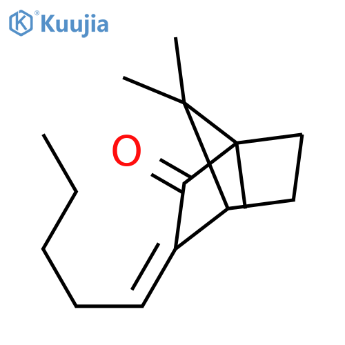 Bicyclo[2.2.1]heptan-2-one, 1,7,7-trimethyl-3-pentylidene-, (1R,3Z,4S)- structure
