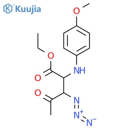 L-Norvaline, 3-azido-N-(4-methoxyphenyl)-4-oxo-, ethyl ester, (3S)- structure