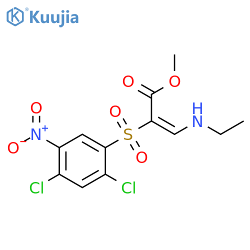 2-Propenoic acid, 2-[(2,4-dichloro-5-nitrophenyl)sulfonyl]-3-(ethylamino)-, methyl ester structure