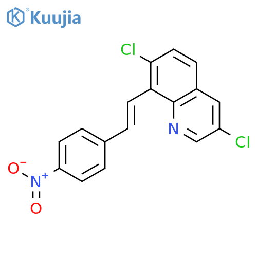 QUINOLINE, 3,7-DICHLORO-8-[2-(4-NITROPHENYL)ETHENYL]- structure