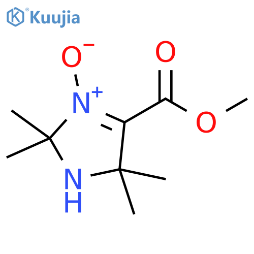1H-Imidazole-4-carboxylic acid, 2,5-dihydro-2,2,5,5-tetramethyl-, methyl ester, 3-oxide structure