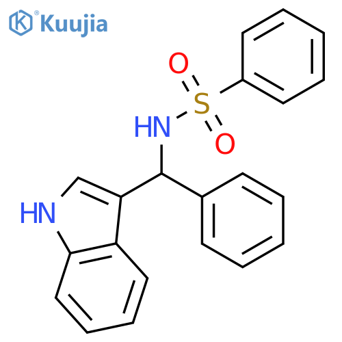 Benzenesulfonamide, N-(1H-indol-3-ylphenylmethyl)-, (+)- structure