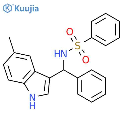 BENZENESULFONAMIDE, N-[(5-METHYL-1H-INDOL-3-YL)PHENYLMETHYL]-, (+)- structure
