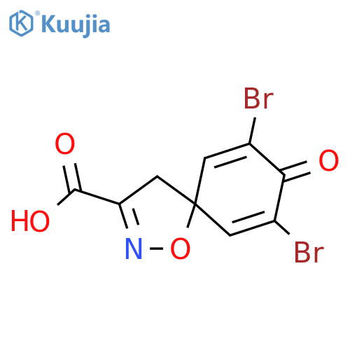 1-Oxa-2-azaspiro[4.5]deca-2,6,9-triene-3-carboxylic acid, 7,9-dibromo-8-oxo- structure
