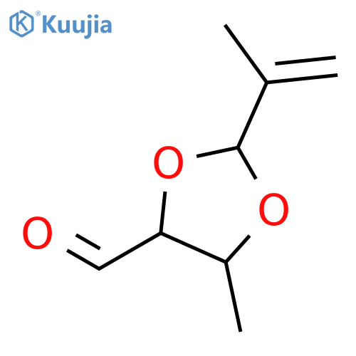 1,3-Dioxolane-4-carboxaldehyde, 5-methyl-2-(1-methylethenyl)- structure