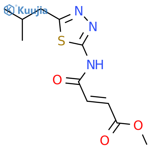 methyl (2E)-4-{[5-(2-methylpropyl)-1,3,4-thiadiazol-2-yl]amino}-4-oxobut-2-enoate structure