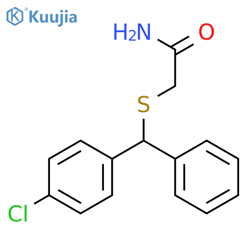 Acetamide, 2-[[(4-chlorophenyl)phenylmethyl]thio]- structure