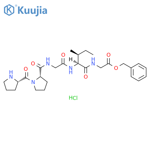 Glycine, N-[N-[N-(1-L-prolyl-L-prolyl)glycyl]-L-isoleucyl]-, phenylmethyl ester, monohydrochloride (9CI) structure