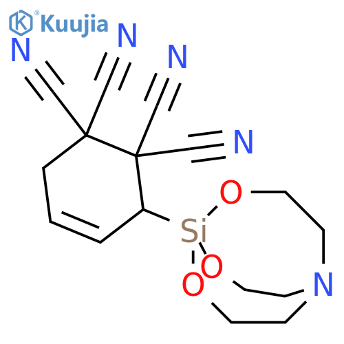 4-Cyclohexene-1,1,2,2-tetracarbonitrile, 3-(2,8,9-trioxa-5-aza-1-silabicyclo[3.3.3]undec-1-yl)- structure