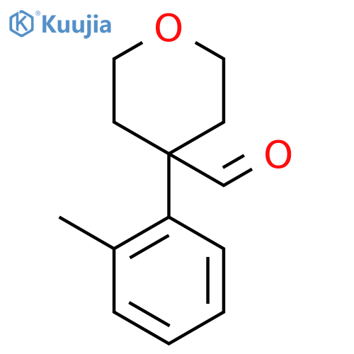 4-(o-tolyl)tetrahydropyran-4-carbaldehyde structure