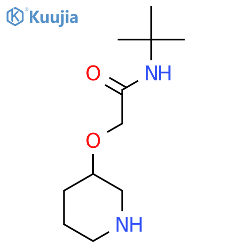 N-(2-methyl-2-propanyl)-2-(3-piperidinyloxy)acetamide structure