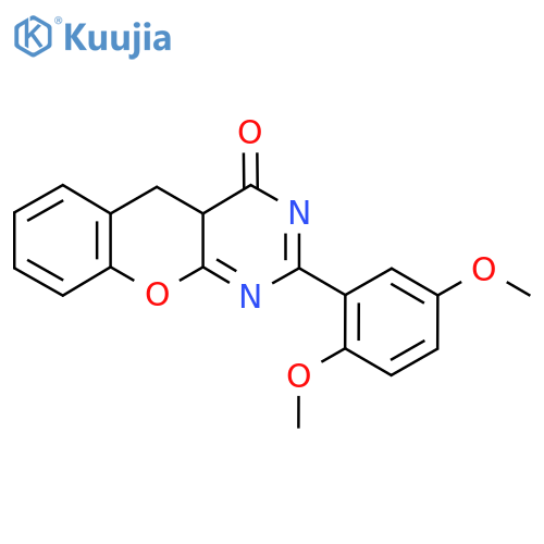 2-(2,5-dimethoxyphenyl)-3H,4H,5H-chromeno2,3-dpyrimidin-4-one structure