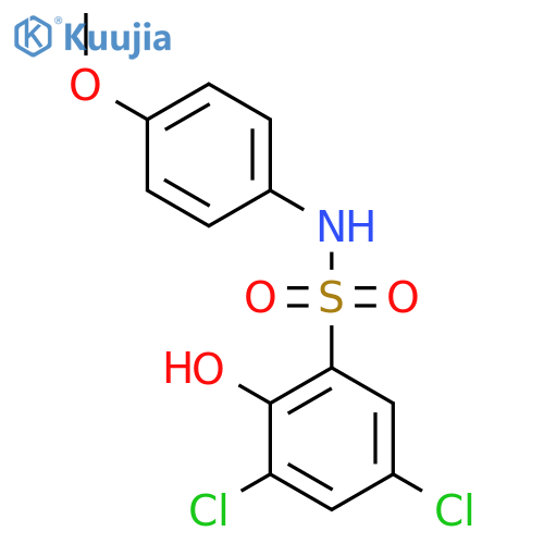 BENZENESULFONAMIDE, 3,5-DICHLORO-2-HYDROXY-N-(4-METHOXYPHENYL)- structure