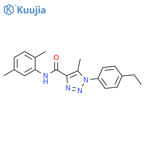 N-(2,5-dimethylphenyl)-1-(4-ethylphenyl)-5-methyl-1H-1,2,3-triazole-4-carboxamide structure