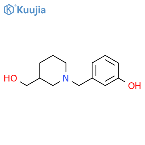 3-{3-(hydroxymethyl)piperidin-1-ylmethyl}phenol structure