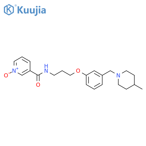 3-Pyridinecarboxamide, N-[3-[3-[(4-methyl-1-piperidinyl)methyl]phenoxy]propyl]-, 1-oxide structure